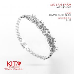 Vỏ Lắc Tay Kim Cương Vàng Trắng
